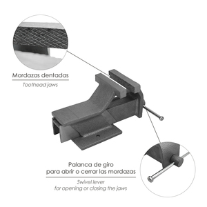Steel Bench Vise 125 mm. - Product Image 3