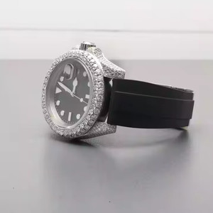 นาฬิกาข้อมือแฟชั่นหรูหราทำมือ ตัวเรือนสแตนเลสสตีล ระบบกลไก  สำหรับทั้งชายและหญิง ประดับเพชรโมอิสซาไนต์ หน้าปัดคุณภาพพรีเมียม ครึ่งหน้าปัด - Product Image 3