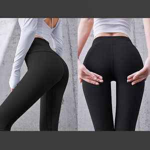 Ensemble de sport sans couture personnalisé pour femme, avec soutien-gorge de sport dos nageur et leggings de compression, taille élastique, couleur marron terre, pour le fitness - Product Image 5
