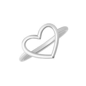 Anillo de Compromiso Clásico con Diseño de Corazón, Plata de Ley 925, Joyería Minimalista Hueca para Mujer, Precio de Fábrica al por Mayor - Product Image 5