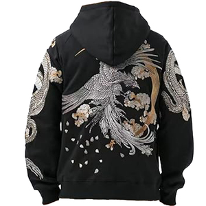 Sweat à capuche en polaire 100% polyester de haute qualité pour homme, broderie, style personnalisé, poids lourd, taille plus (6XL), séchage rapide - Product Image 4