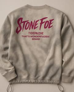 Jersey de lana de Algodón 100% con logotipo personalizado, sudadera pesada extragrande de 360 GSM, ropa de calle con letras bordadas, MOQ bajo a la moda - Product Image 1