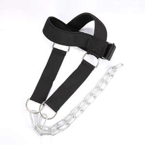 Adjustable Nylon <b>Head</b> Harness for Gym Fitness <b>Training</b> Weightlifting Equipment with Chain Neck Power <b>Training</b> Belt New Design - Product Image 1