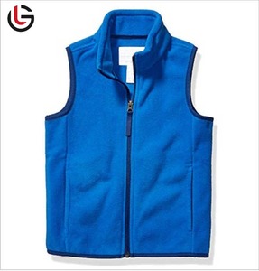 Chaleco polar sin mangas, chalecos de lana, ropa de gimnasio, ropa activa granate, venta al por mayor, personalizado con cremallera frontal bordada para hombre - Product Image 1