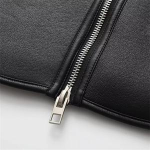 Cortavientos de manga larga con cuello redondo medio a largo para mujer para Otoño e Invierno nueva chaqueta de piel sintética - Product Image 3