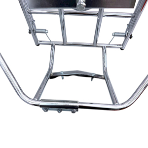 Portaequipajes trasero vertical y soporte para rueda de repuesto (modelo Deluxe) Lambretta LI S1/ S2 + TV1 + TV2 - Product Image 2