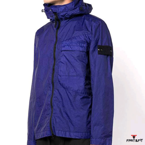 Comfortable Stylish New Arrival Men's Winter Waterproof Hooded Canvas Stand Collar Rain <b>Jacket</b> with Pockets - Product Image 4