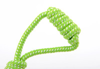 Jouet en corde coloré pour chien avec nœuds tressés en coton durable, conception interactive pour tirer et mâcher, idéal pour l'entraînement des chiots, jeu intérieur et extérieur