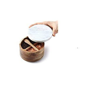 Juego de cuencos de sal de mármol con cubierta de madera, tapa de sal de mármol y tamaño personalizado, precio barato, gran oferta - Product Image 4