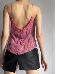 Sustainable Eco-Friendly Solid Satin One-Piece <b>Sweet</b> Cami Tank Top Women Sexy <b>Heart</b> Short Length Dazzling Beaded Hollow - Product Image 4