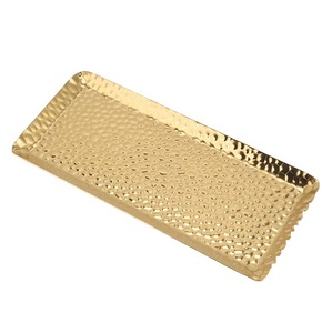 Bandeja moderna de hierro fundido de diseño caliente para servir alimentos con mesa de comedor con acabado plateado, Plato decorativo, artículos de cocina, producto para el hogar - Product Image 2