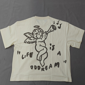 Camiseta de manga corta informal de gran tamaño para hombre, estampado de logotipo personalizado, diseño de cuello redondo de peso pesado de alta calidad - Product Image 1