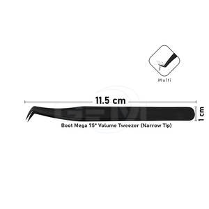 Pinzas Profesionales para Pestañas de Acero Inoxidable Negro, Marca GEMSTONE ENTERPRISES, Logotipo Personalizado, Punta Suave y Duradera, Nuevo Diseño en Oferta - Product Image 4