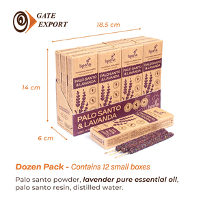Varillas de Incienso Naturales al por Mayor, Aromaterapia Cálida, Hechas a Mano, Bursera Graveolens, Palo Santo y Lavanda, Perú, Sin Carbón - Product Image 3