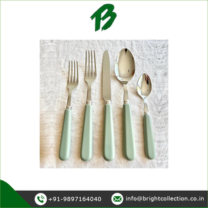 Precio de mercado con descuento de cubiertos, juego de vajilla de 5 piezas, cuchara, tenedor y cuchillo, juego de cubiertos con mango de resina de la mejor calidad - Product Image 2