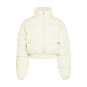 Chaqueta acolchada Regular para mujer, ropa de calle, chaqueta acolchada de invierno, ropa de abrigo de tela con memoria sólida, abrigos, técnicas bordadas, cremallera con soporte - Product Image 1