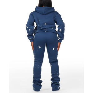 Ensemble de survêtement de sport pour femmes, veste coupe-vent, tenue d'entraînement confortable et respirante pour le fitness - Product Image 1