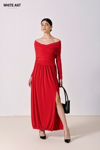 ชุดเดรสสตรีสไตล์หรูหราชุดเดรสยาวแบบวงกลมชุดเดรสยาวผ้าคุณภาพดีแพ็คสีขาวแบบสั่งทำขายส่งจากเวียดนาม - Product Image 5