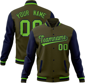 Custom Unisex Varsity Jacket Personal Design Single <b>Button</b> Embroidered Front Woolen Fabric Quick Dry Breathable Winter Street - Product Image 4