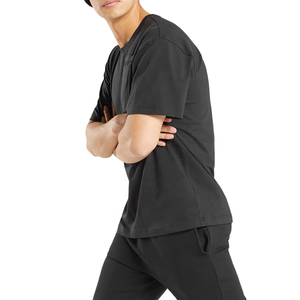 T-shirt pour homme en coton 100% de qualité supérieure, 220 GSM, coupe classique, impression personnalisée sur le devant, respirant, écologique, tricoté, directement de l'usine - Product Image 4