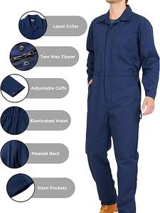 Mechanic Coverall 100% Fr Flame Resistant Industrial Work Coverall for <b>Welding</b> - Product Image 3