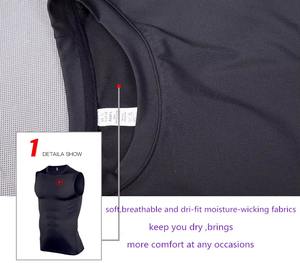 Camiseta sin mangas de gimnasio de poliéster personalizable para hombre, chaleco sin mangas con ajuste muscular, logotipo personalizado para entrenamiento Fitness Casual - Product Image 5