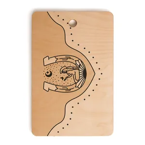 Tabla de servir de corte de madera natural, precio al por mayor, para el hogar y restaurante, utensilios de cocina, acabado de mármol de lujo - Product Image 2