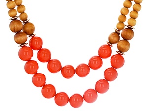 Perles en résine et bois pour mariage, vente en gros, collier de femme à la mode, vente régulière, bijoux - Product Image 2