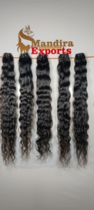 Paquetes de cabello humano sin procesar 100% Proveedor al por mayor Cabello humano alineado con cutícula virgen de templo ondulado negro peruano - Product Image 5