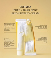 Crème éclaircissante pour les taches brunes et minimiseur de pores pour peaux sensibles, non irritante et hydratante