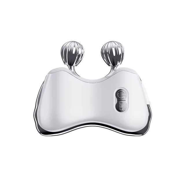 Electric Microcurrent Face & Neck Roller Massager, Heating Vibration 3D Metal Guasha Roller for Skin Tightening and Lifting