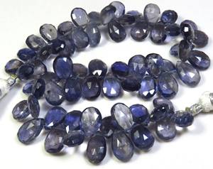 Perles de pierres précieuses en iolite bleue de forme poire, 8-10 mm, de haute qualité, facettées, naturelles, 7 pouces, prix d'usine, Gemmes Valley, fabriquées en Afrique - Product Image 5