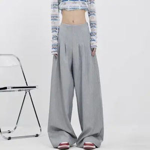 Pantalon de jogging pour femme taille mi-haute, coupe large évasée, respirant, en coton/polyester, avec logo brodé, style décontracté - Product Image 4