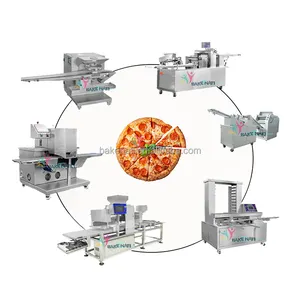 Ticari otomatik Pizza kalıp makinesi Roti ekmek Pizza hamur topu taban köpük pres makinesi