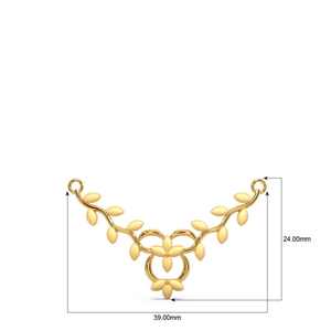 จี้ทองคำ 18K ดีไซน์หรูหราแบบสกายลาร์ มังกาล สุตรา พร้อมสร้อยคอสำหรับผู้หญิง ดีไซน์เรียบง่ายสำหรับใส่ทุกวัน - Product Image 1