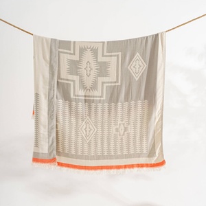 Plaid en coton turc Giha, motif croix du sud-ouest, 51x67 pouces, 100% coton - Product Image 4