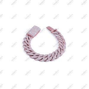 Bracelet entièrement serti de pierres, bijoux de luxe unisexe en or et pierres naturelles pour les commandes en gros - Product Image 4