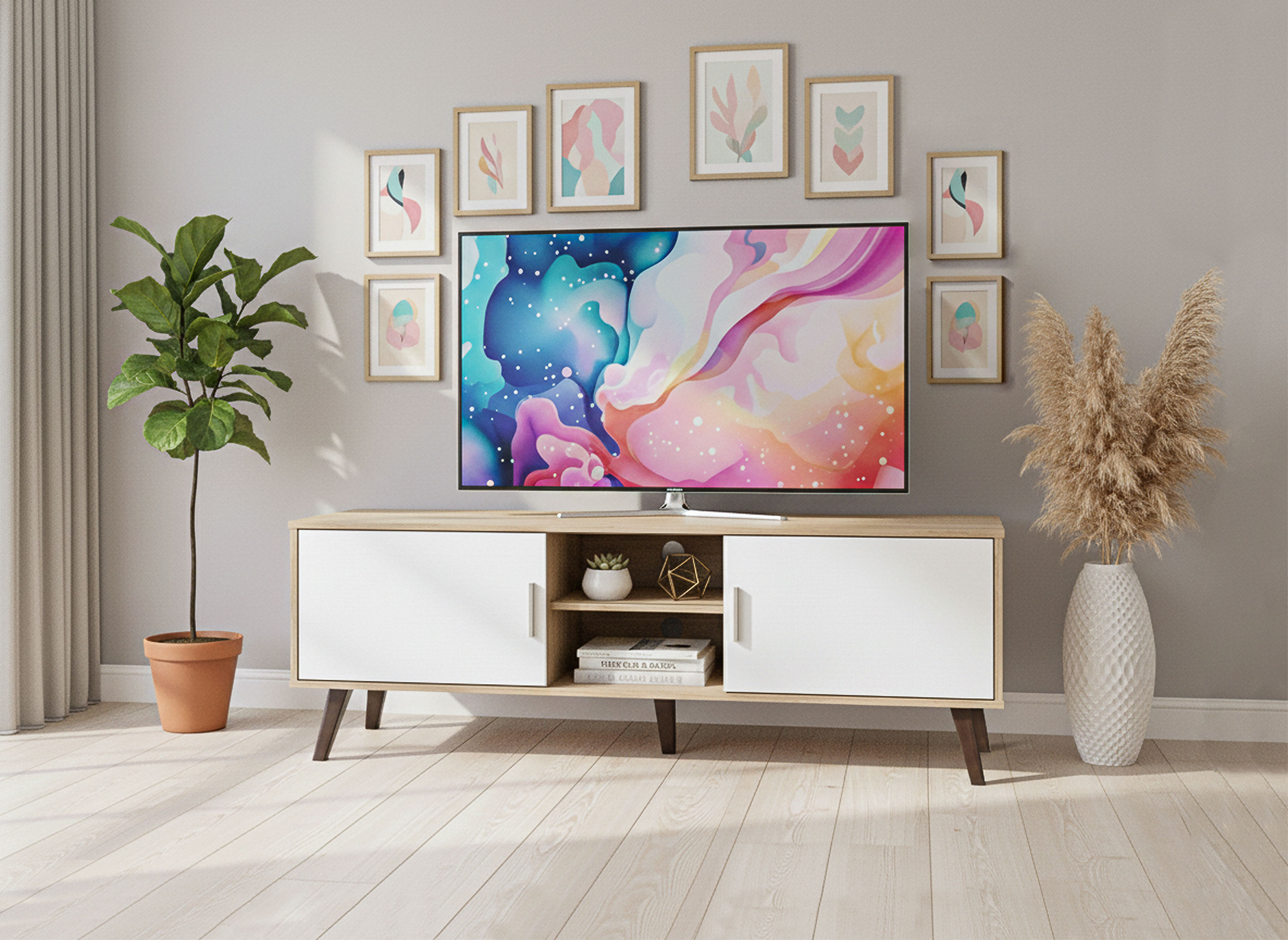 Light Sonoma Oak + White