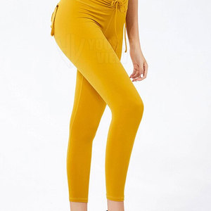 Meilleures ventes Ensemble de yoga pour femmes en couleurs personnalisées Motif solide Bas quantité minimale de commande Ensemble de 2 pièces au prix de gros - Product Image 3