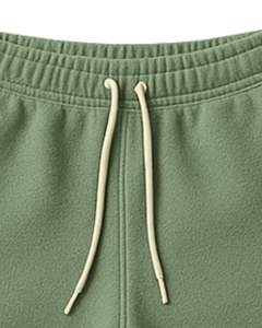 <b>Men</b> Sage Green <b>Fleece</b> Shorts Soft <b>Thick</b> Fabric Drawstring Waist Casual Gym Workout Lounge Short Pants OEM Custom Logo Service - Product Image 6