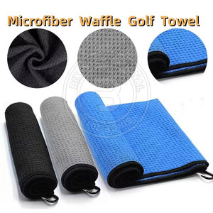 Toalla de golf tipo waffle, tamaño personalizado, duradera, para una eliminación efectiva de la suciedad en las ranuras de las palas de hierro, en venta. - Product Image 3