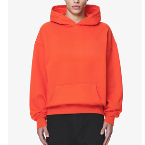 Sudaderas con capucha de algodón de 400gsm de peso pesado para hombre, logotipo personalizado grueso de alta calidad, bordado, patrón sólido, con capucha, gran tamaño, esencial - Product Image 3