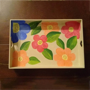 Bandeja de servicio de laca de MDF hecha a mano de alta calidad para la decoración de la cocina del hogar Juego de bandejas que sirven OEM aceptado de Vietnam al por mayor - Product Image 4