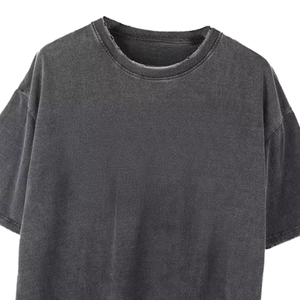 เสื้อยืดโอเวอร์ไซส์สไตล์วินเทจผ้าคอตตอนหนาสำหรับทุกเพศเสื้อยืดแฟชั่นคุณภาพสูงออกแบบโลโก้ได้ตามต้องการ - Product Image 2