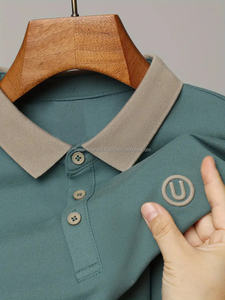 Camiseta de polo de golf para hombre de alta calidad hecha a medida con logotipo de secado rápido con cuello en V polos de algodón blanco, polos para hombre - Product Image 4