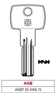 Llave con pasador de latón Agb7 (g. Vag 1) Agb - Product Image 1