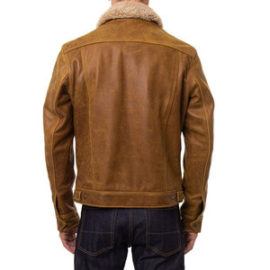 Bomber Flying Jacket en peau de mouton véritable pour hommes, offre spéciale, vente en ligne - Product Image 5