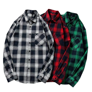 เสื้อเชิ้ตผ้าสักหลาดแขนยาวสำหรับผู้ชายเสื้อเชิ้ตผ้าสักหลาดแขนยาวผ้าฝ้ายปักโลโก้100% งาน OEM ตามสั่ง - Product Image 4