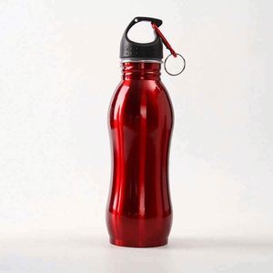 Bouteille d'eau isotherme à double paroi en acier inoxydable rouge pour les voyages et les activités de plein air avec couvercle - Product Image 1