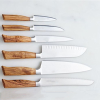 Hoge Kwaliteit Professionele Culinaire Gebruiksvoorwerpen Set Van 6 Chef-Kok Messen Damascus Staal Milieuvriendelijk Koken Meesterschap